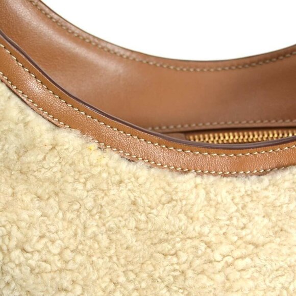 Auth TOD’S Shoulder Bag Beige/Brown Bore/Leather - Picture 12 of 15